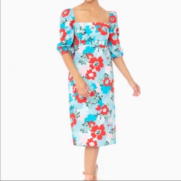 Tuckernuck | Floral Amaryllis Midi Dress Size: Medium - Picture 2 of 8